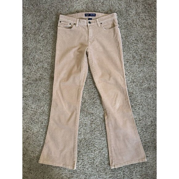 ABERCROMBIE & FITCH Vintage Y2K 90s Corduroy Jean Pants Mid Rise Boot Flare Sz 6 - Picture 1 of 8